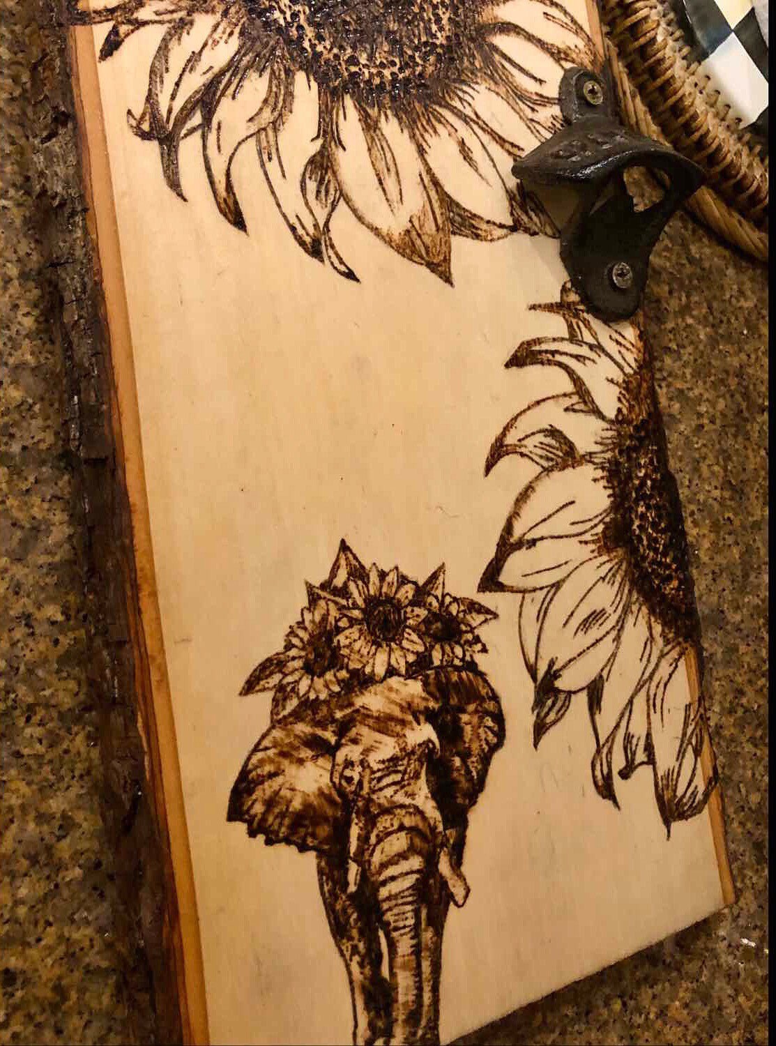 Wood Burned Cask Iron Beer Opener or Plaque (Custom Design)