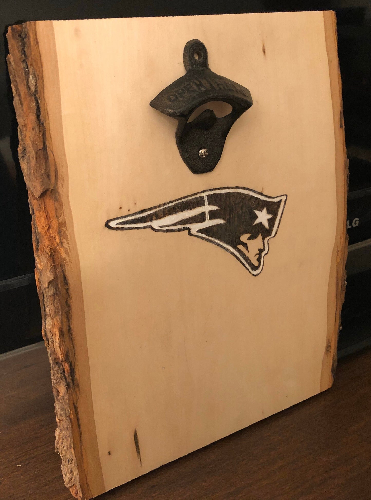 Wood Burned Cask Iron Beer Opener or Plaque (Custom Design)